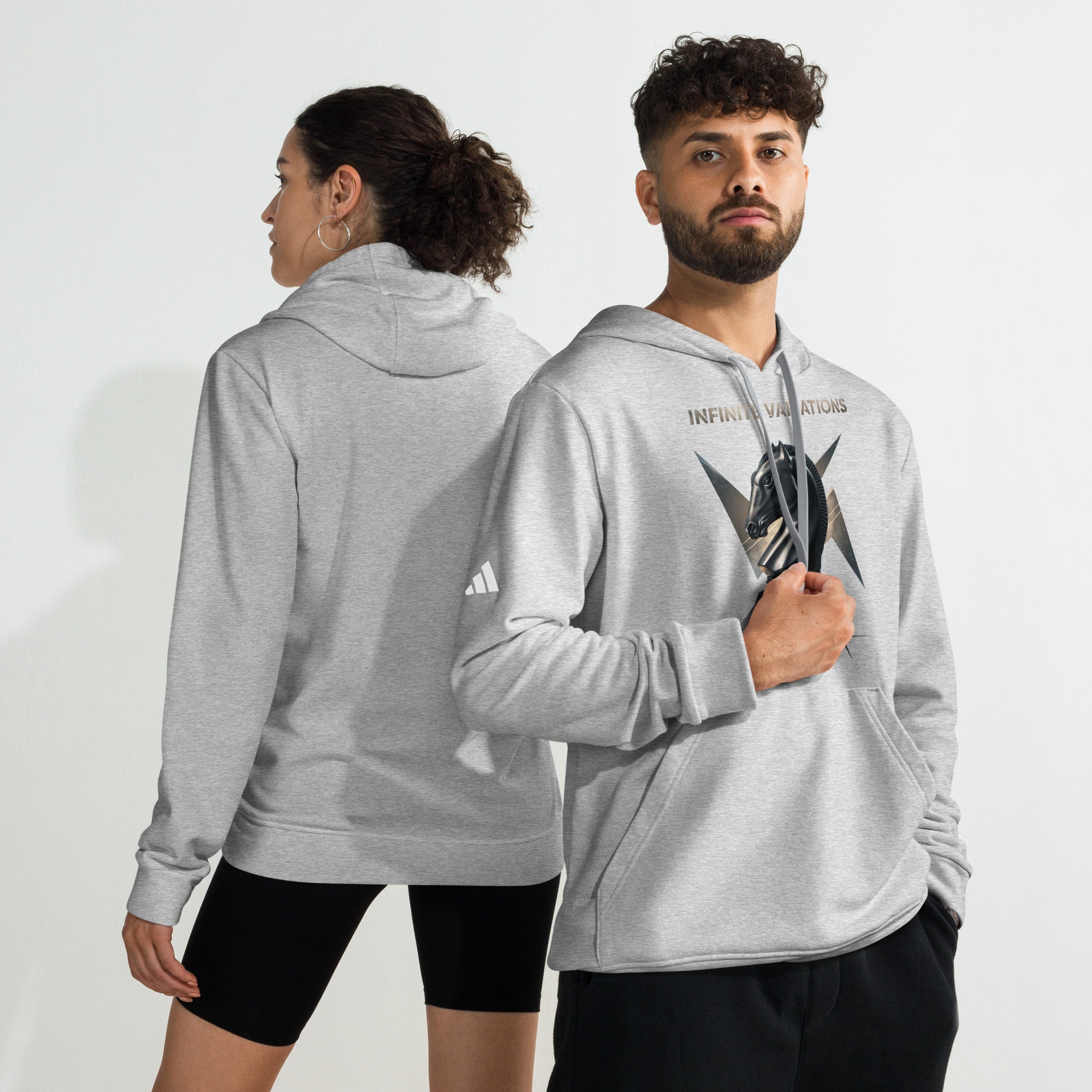 Knight of War - Black - Adidas fleece hoodie