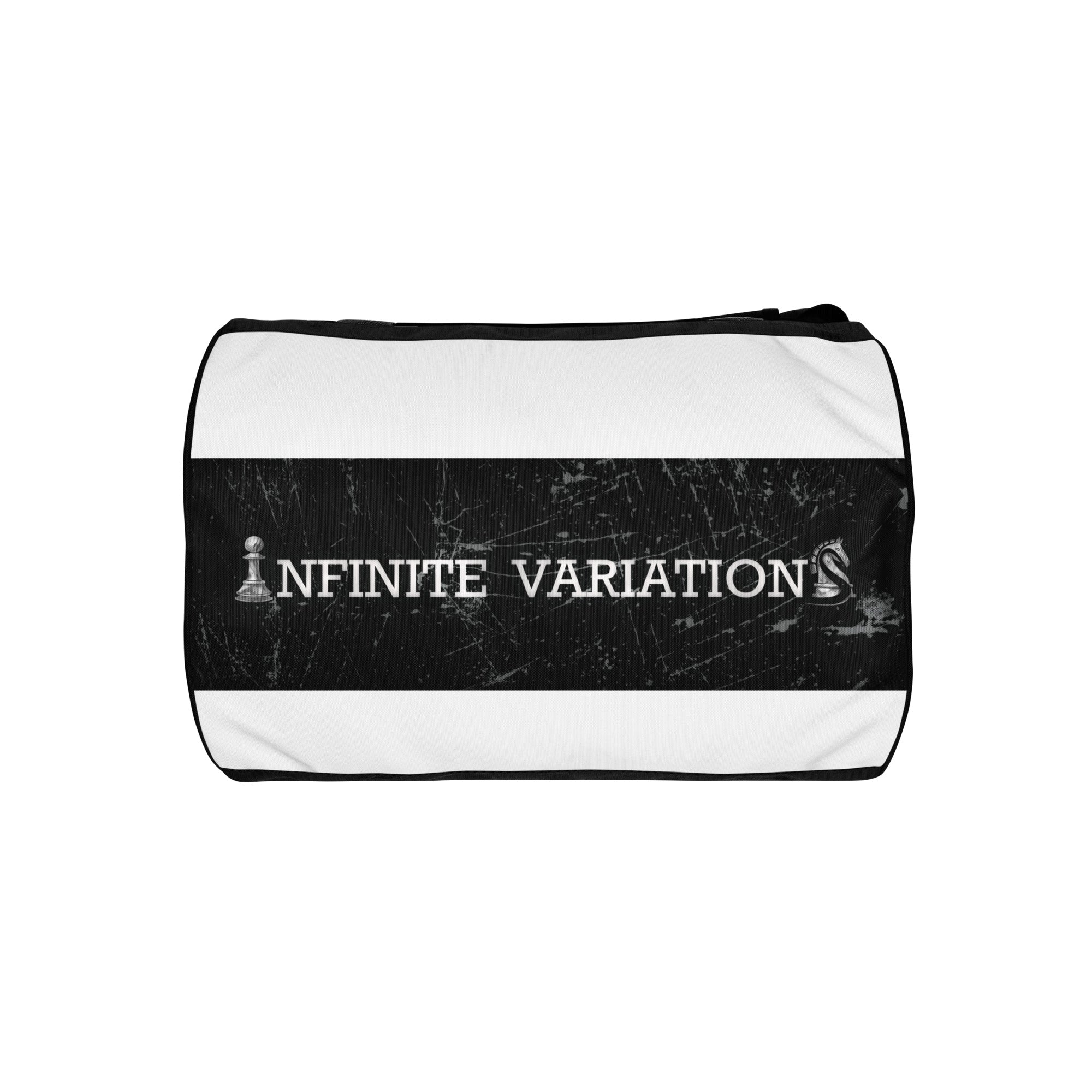 Infinite Variations - Black - All-over print gym bag
