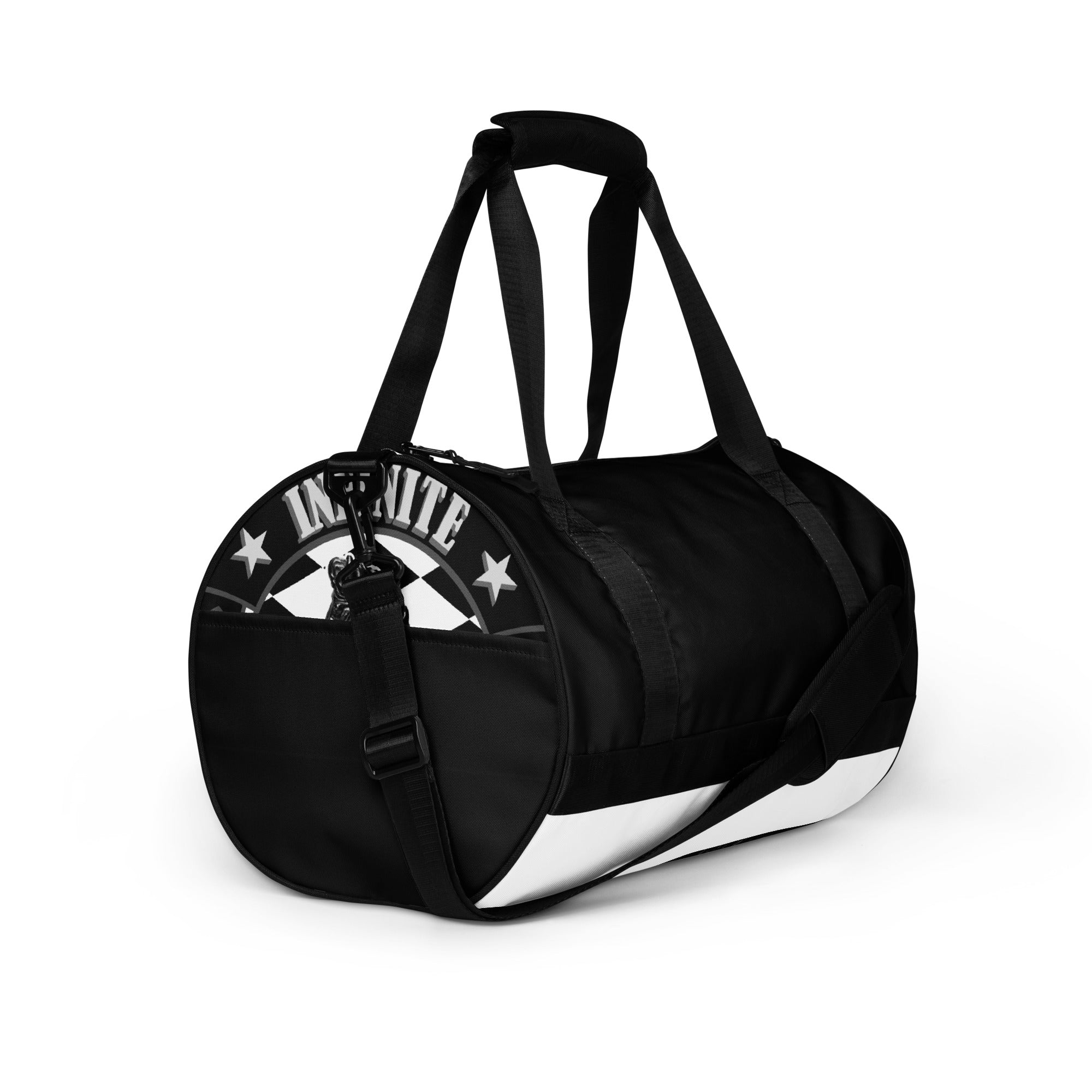 Infinite Variations - Black - All-over print gym bag