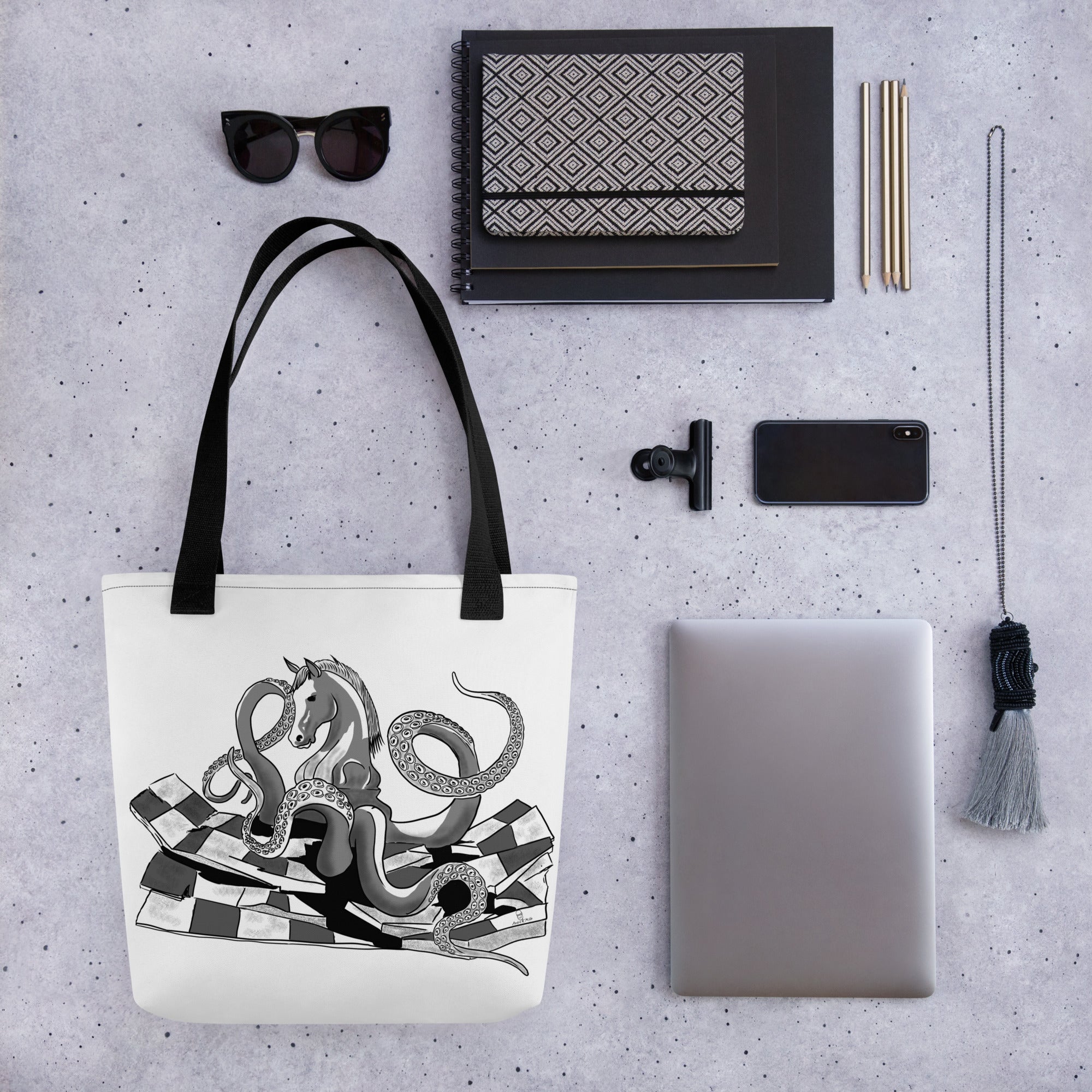 Infinite Variations - Octopus Knight - Tote bag