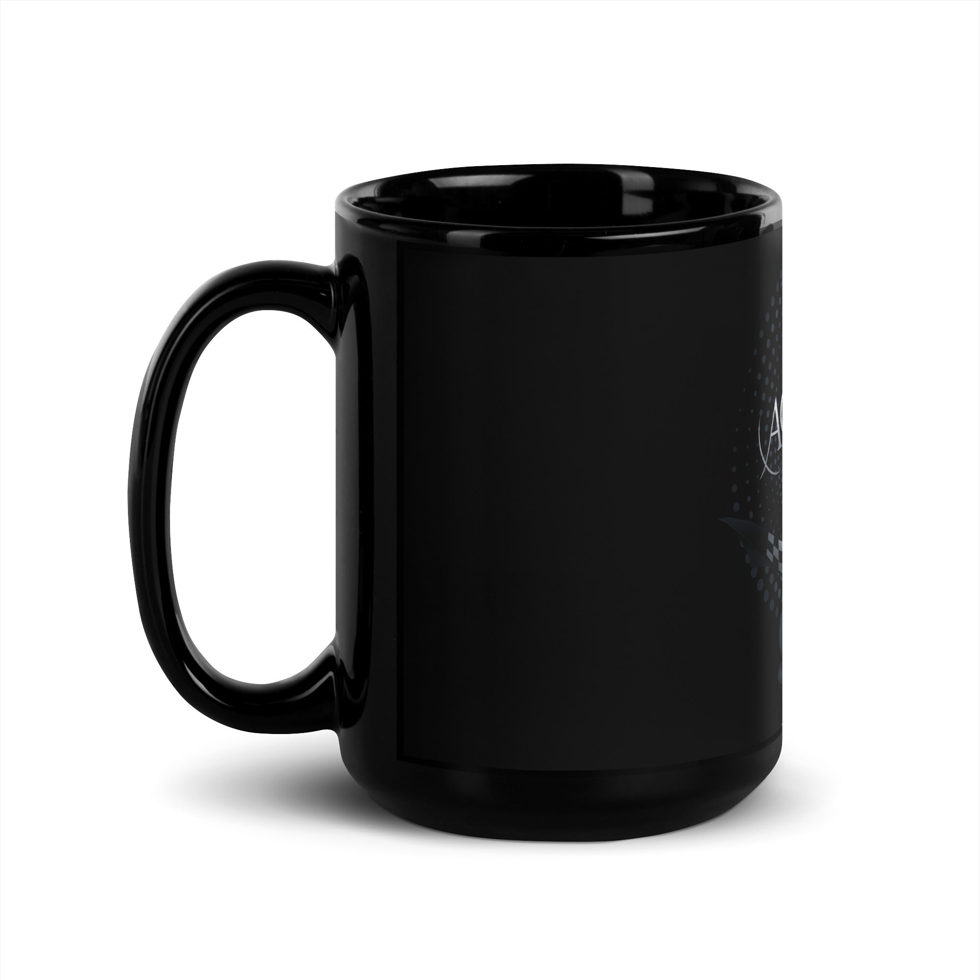 Actions Not Words - Black Glossy Mug