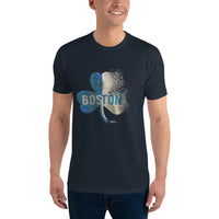 Boston Shamrock - Blue - Dispersion Effect - Next Level - Short Sleeve T-shirt - Midnight Navy / XS