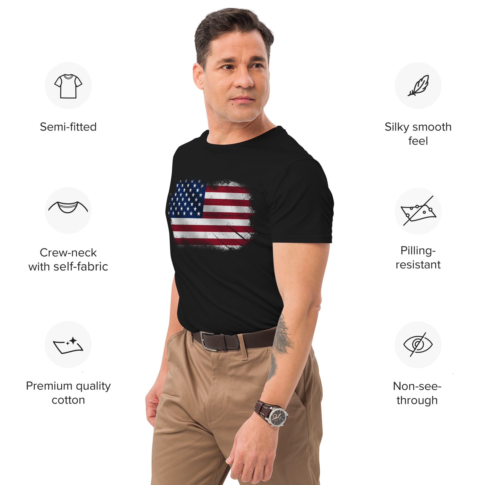 American Design Black - Men's premium cotton t-shirt