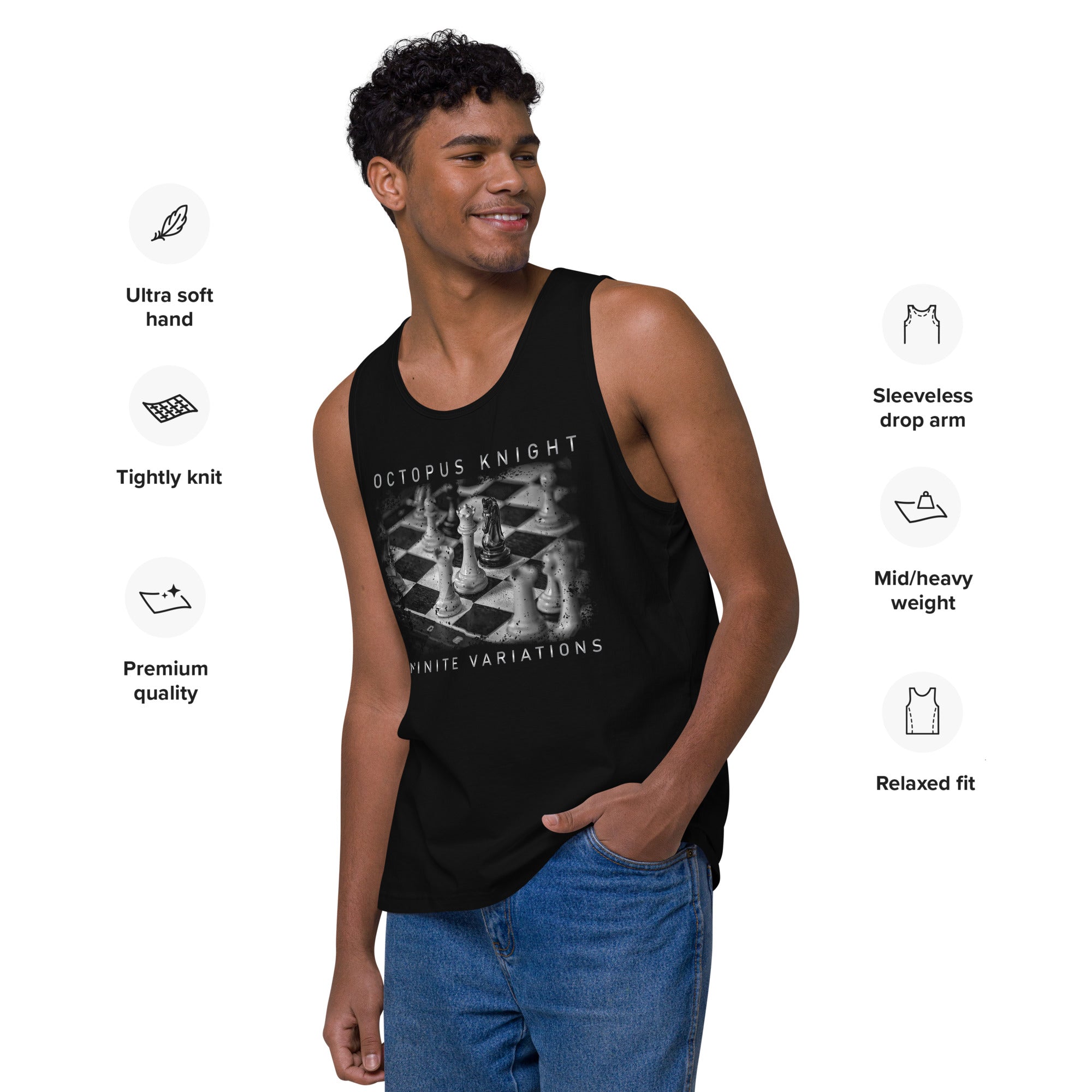 Octopus Knight - Classical Design Distressed - Men’s premium tank top