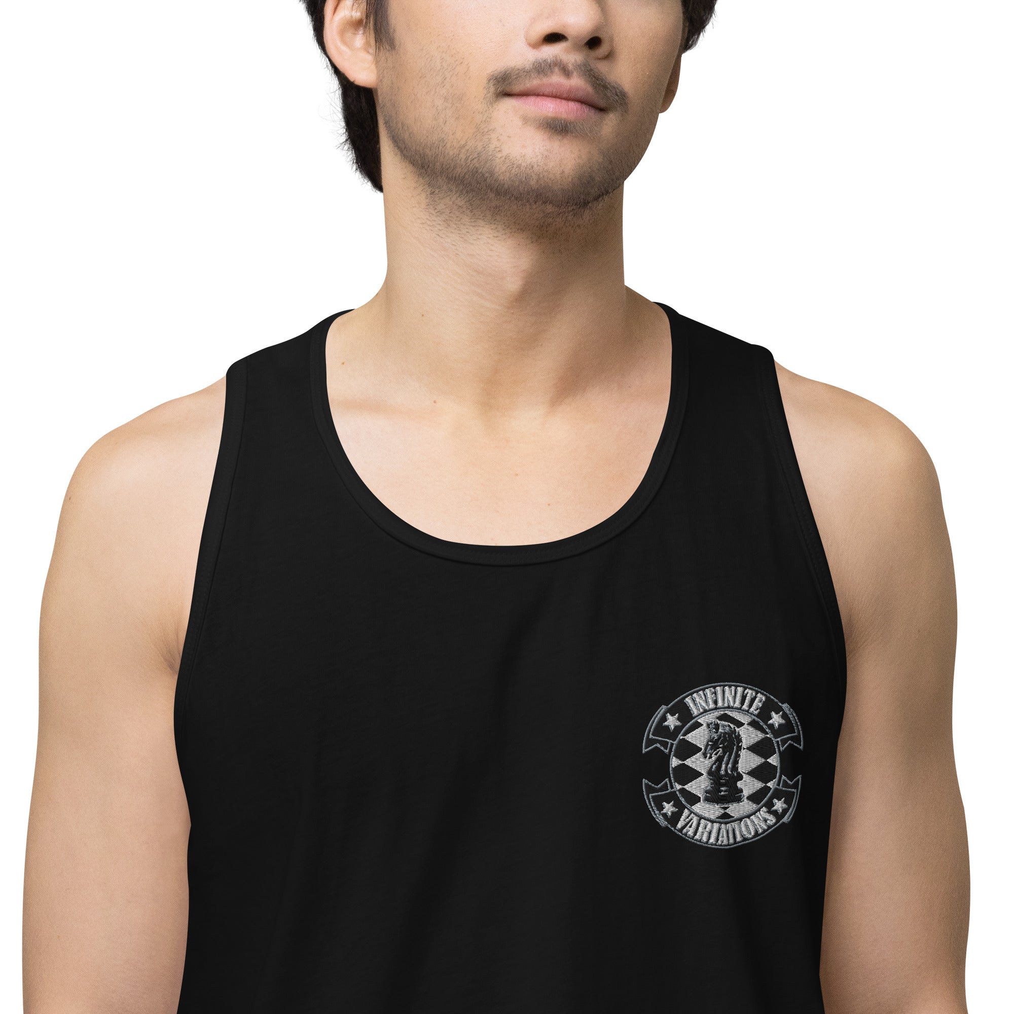 Infinite Variations - Logo Design - Embroidered - Men’s premium tank top