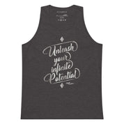 Unleash Your Infinite Potential - Platinum - Men’s premium tank top