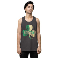 Boston Shamrock - Green - Men’s premium tank top - Charcoal Heather / S