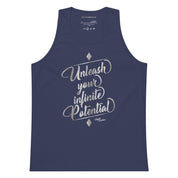 Unleash Your Infinite Potential - Platinum - Men’s premium tank top