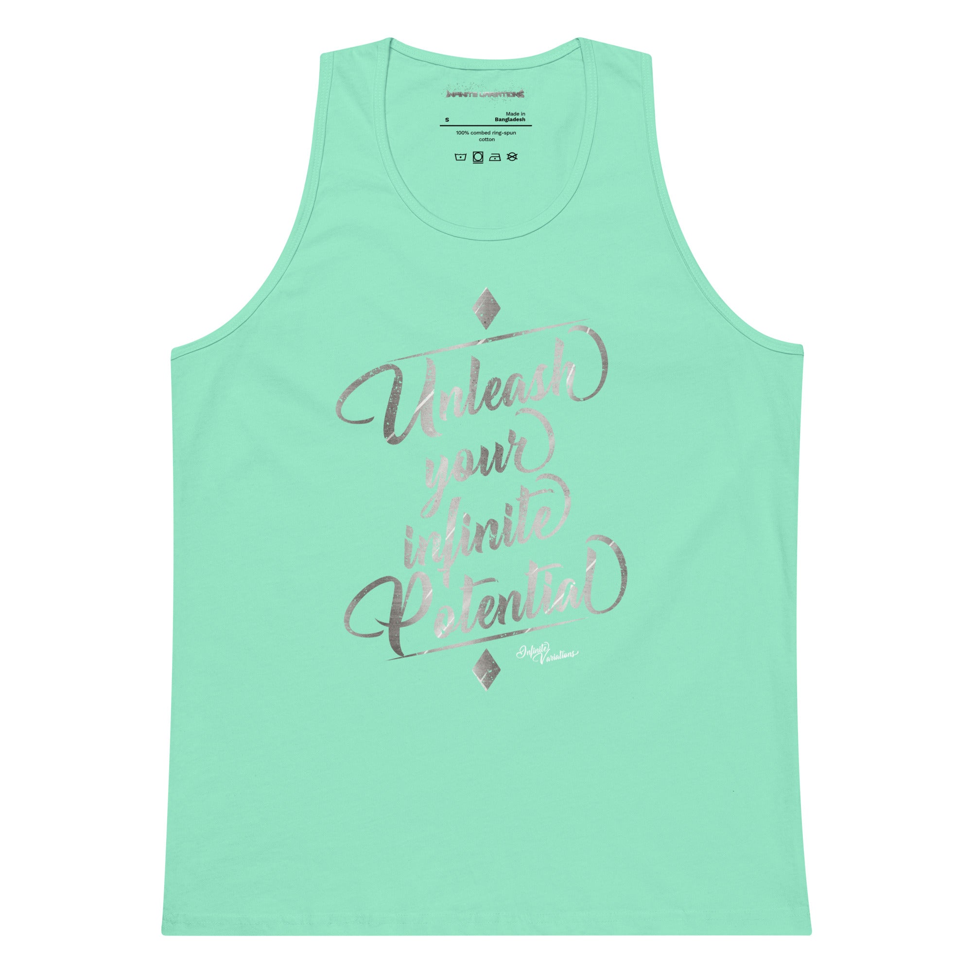 Unleash Your Infinite Potential - Platinum - Men’s premium tank top
