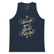 Unleash Your Infinite Potential - Gold - Men’s premium tank top