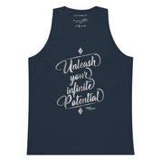 Unleash Your Infinite Potential - Platinum - Men’s premium tank top