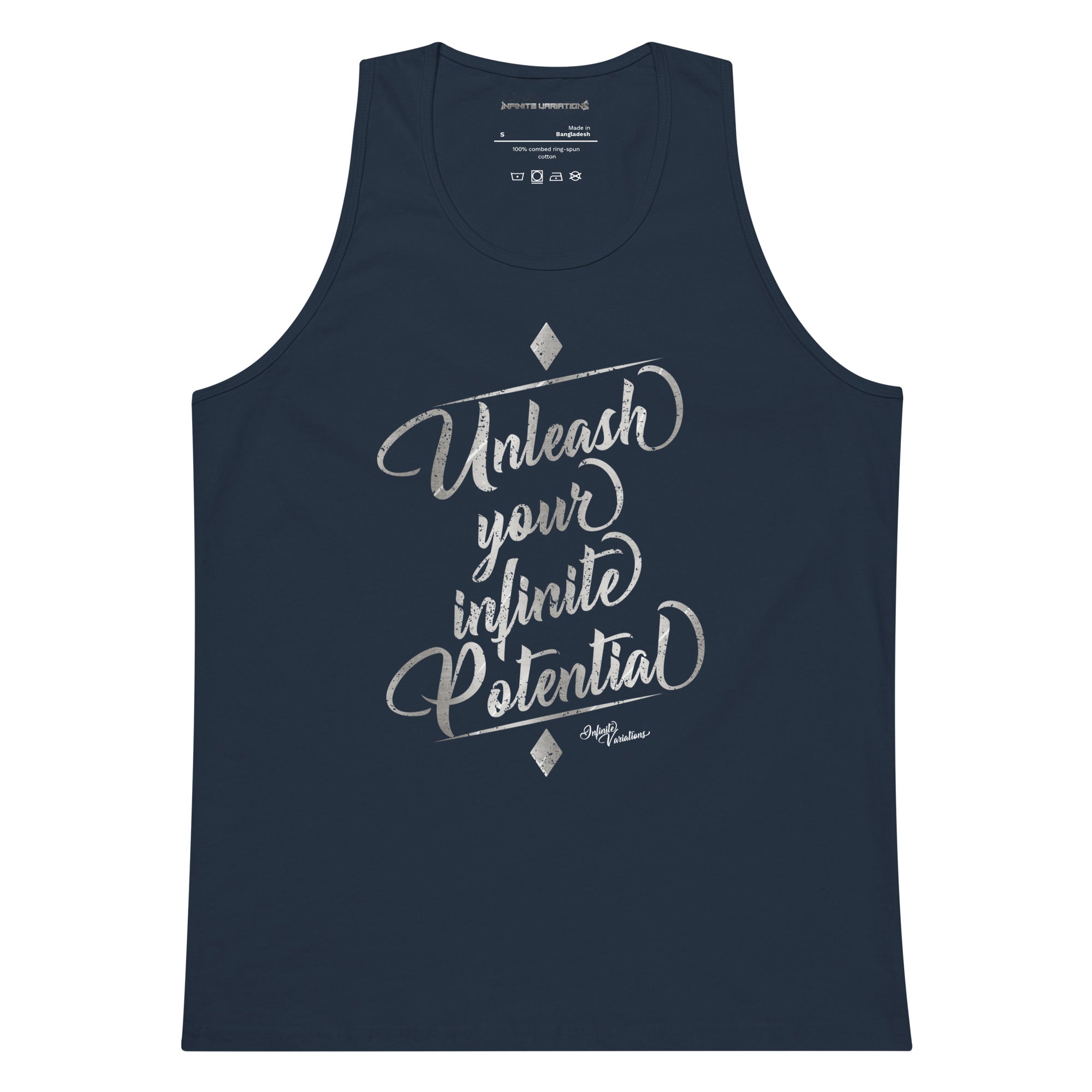 Unleash Your Infinite Potential - Platinum - Men’s premium tank top