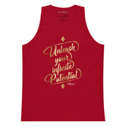 Unleash Your Infinite Potential - Gold - Men’s premium tank top