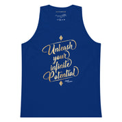Unleash Your Infinite Potential - Gold - Men’s premium tank top