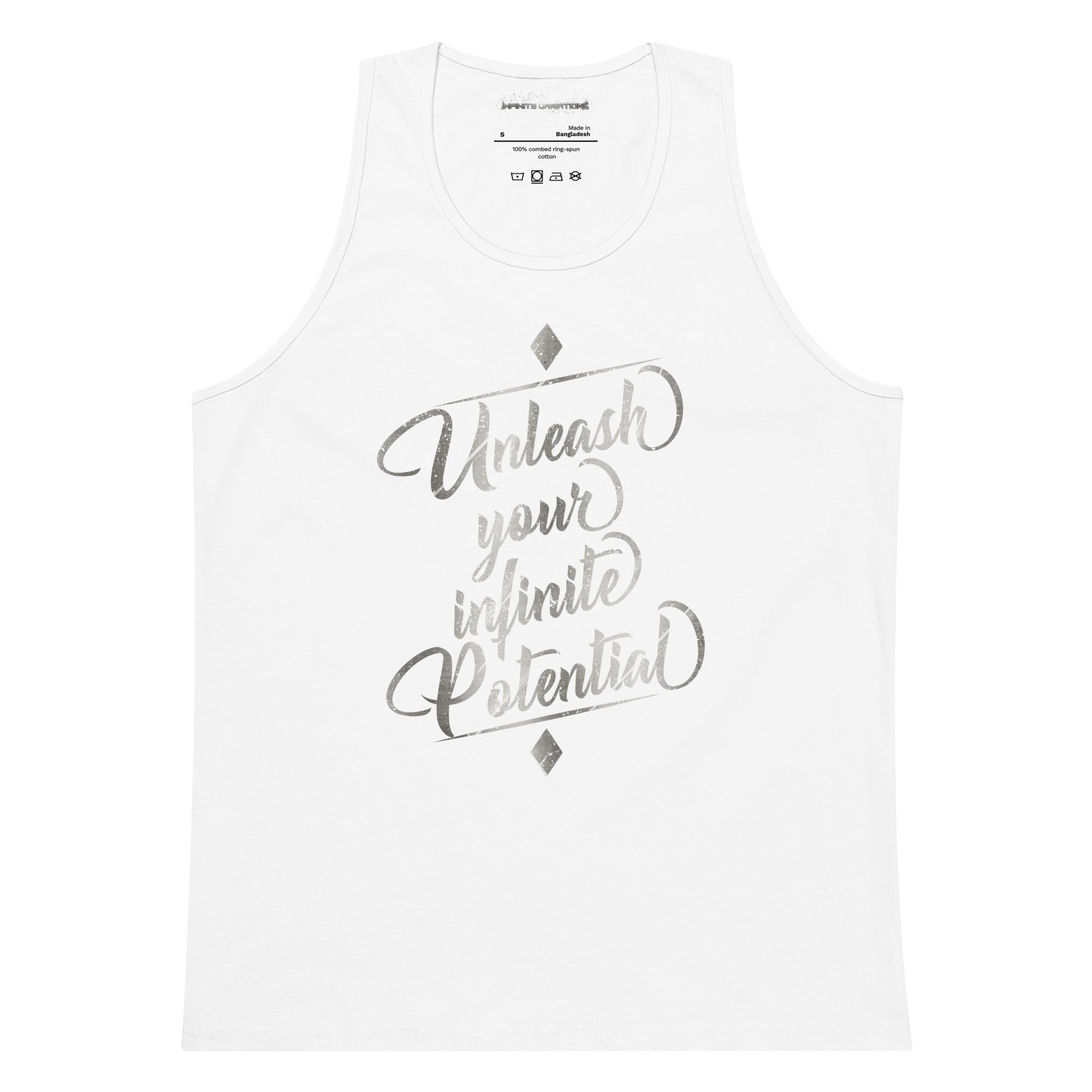 Unleash Your Infinite Potential - Platinum - Men’s premium tank top
