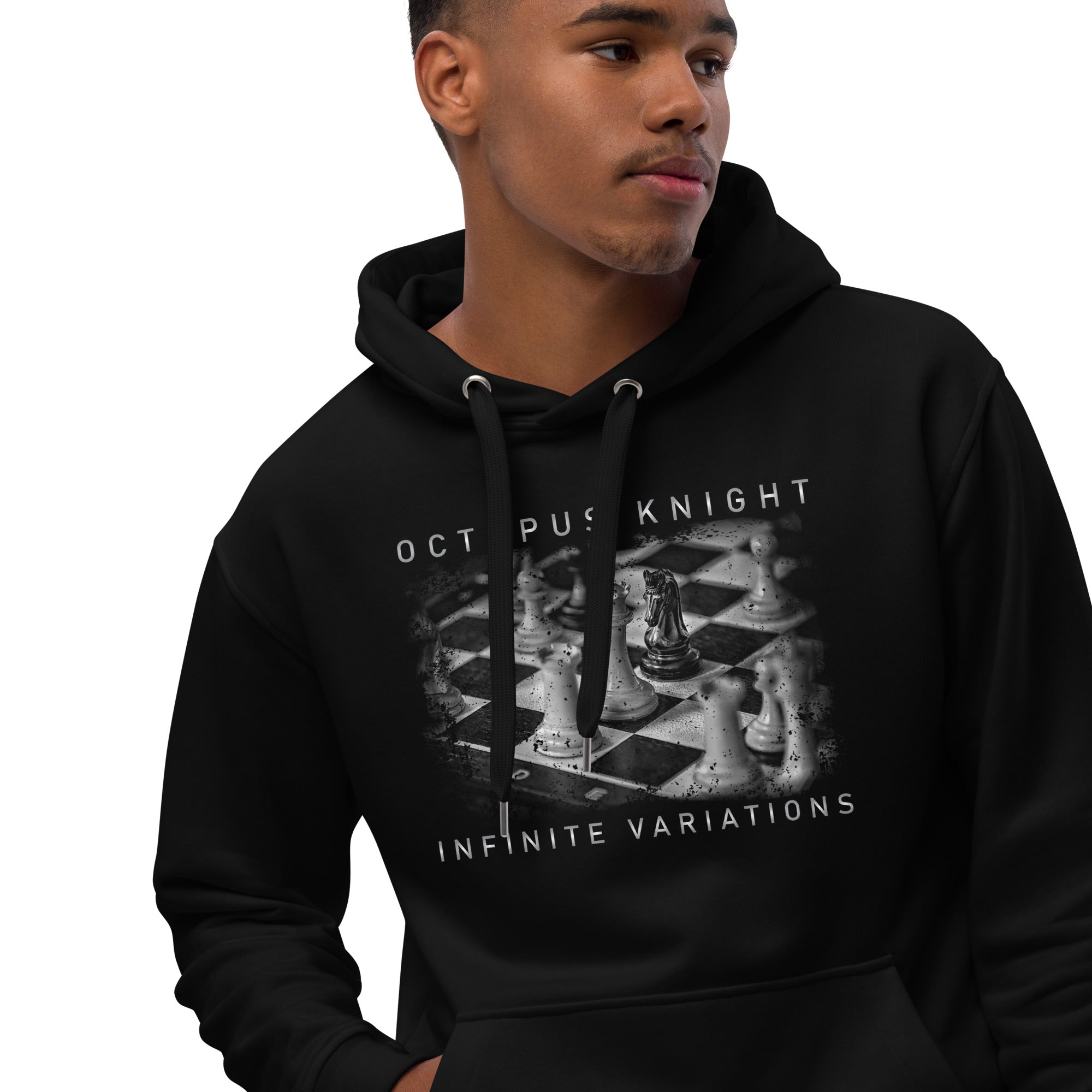 Infinite Variations - Octopus Knight - Classical Design Distressed - Premium eco hoodie