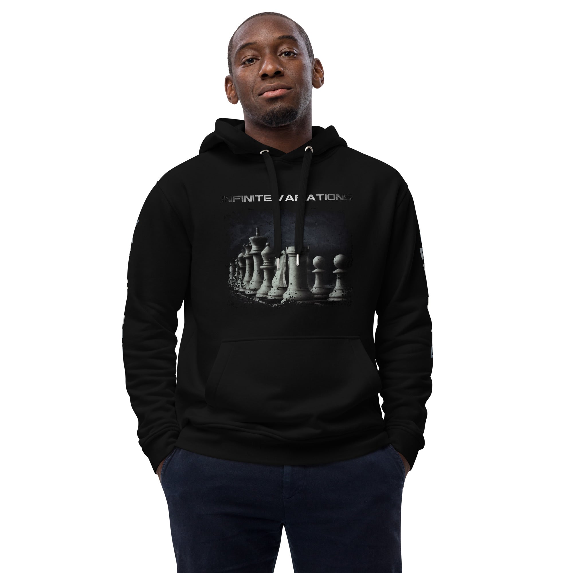 Classical Design II with Sleeve Logo - Premium eco hoodie