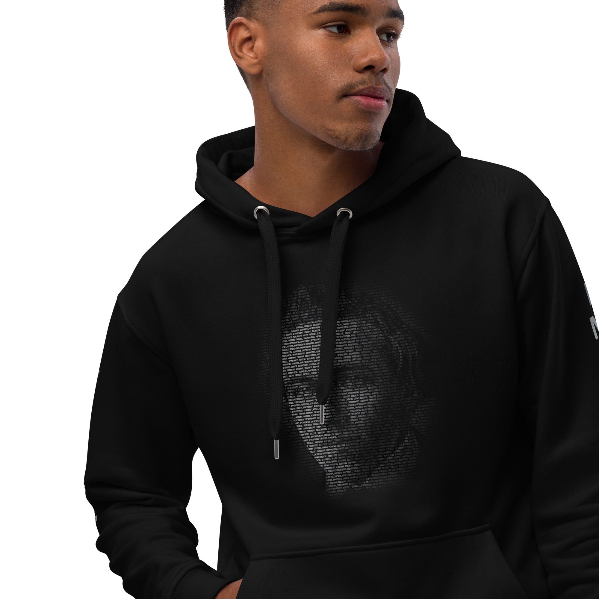 Paul Morphy Futuristic Ghost - Platinum - Sleeve Logo - Premium eco hoodie