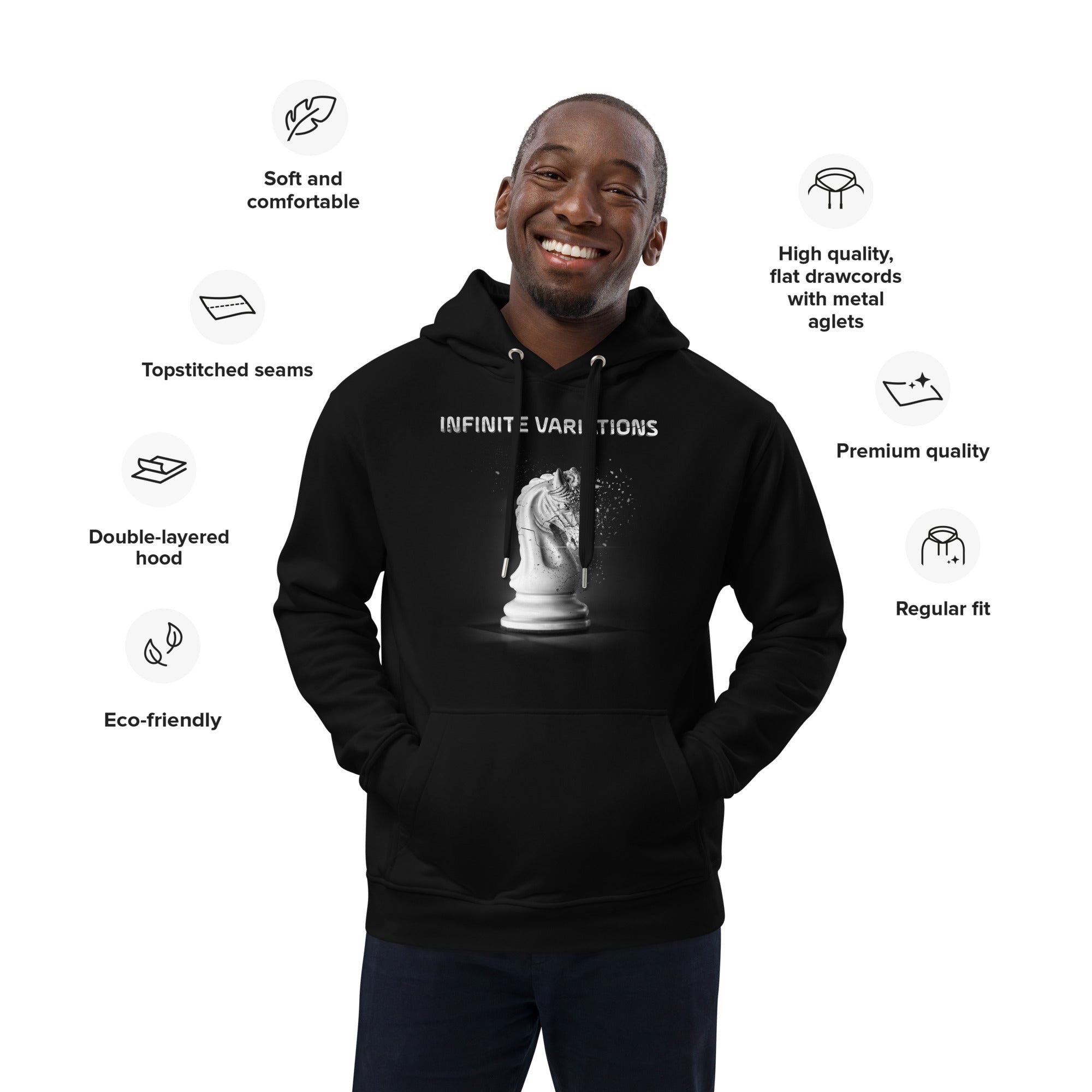 Infinite Variations - Disintegrating Knight - Premium eco hoodie
