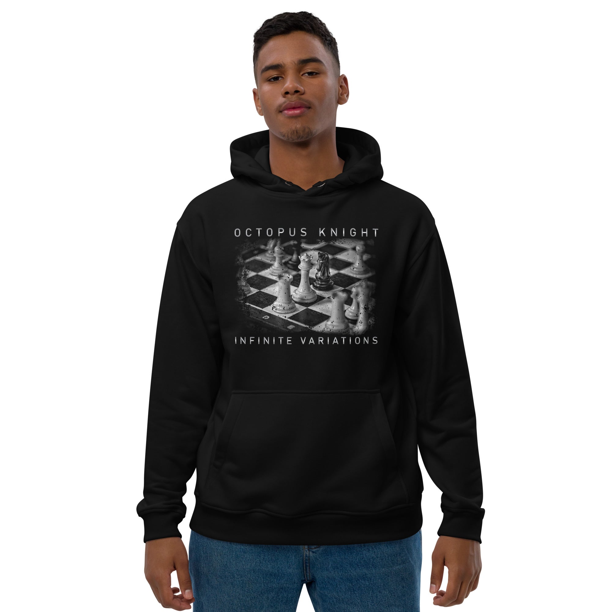 Infinite Variations - Octopus Knight - Classical Design Distressed - Premium eco hoodie