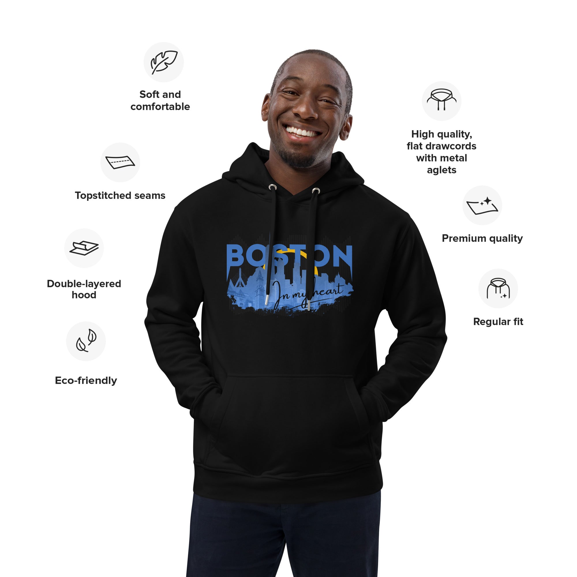 Infinite Variations - Boston Design - Premium eco hoodie