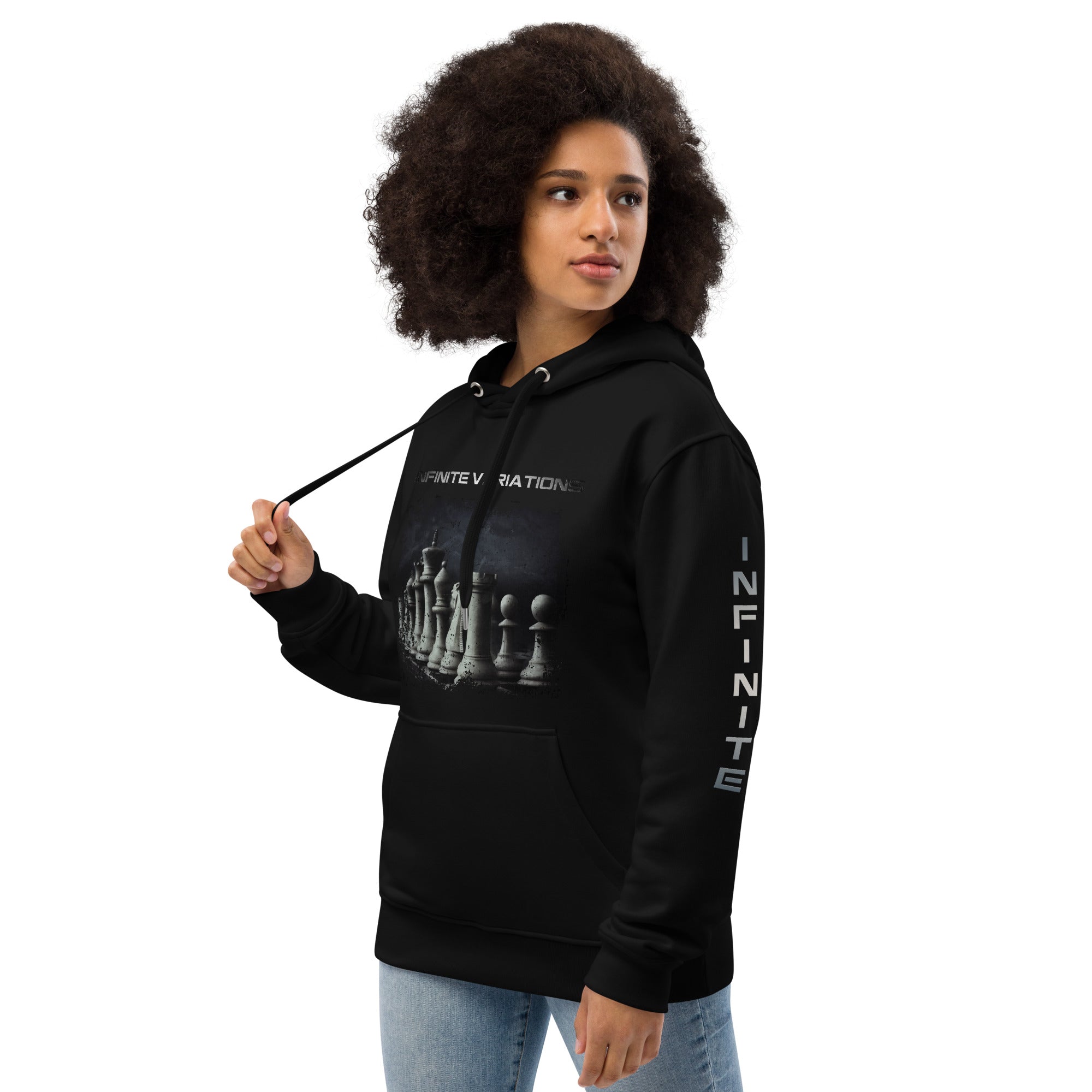 Classical Design II with Sleeve Logo - Premium eco hoodie