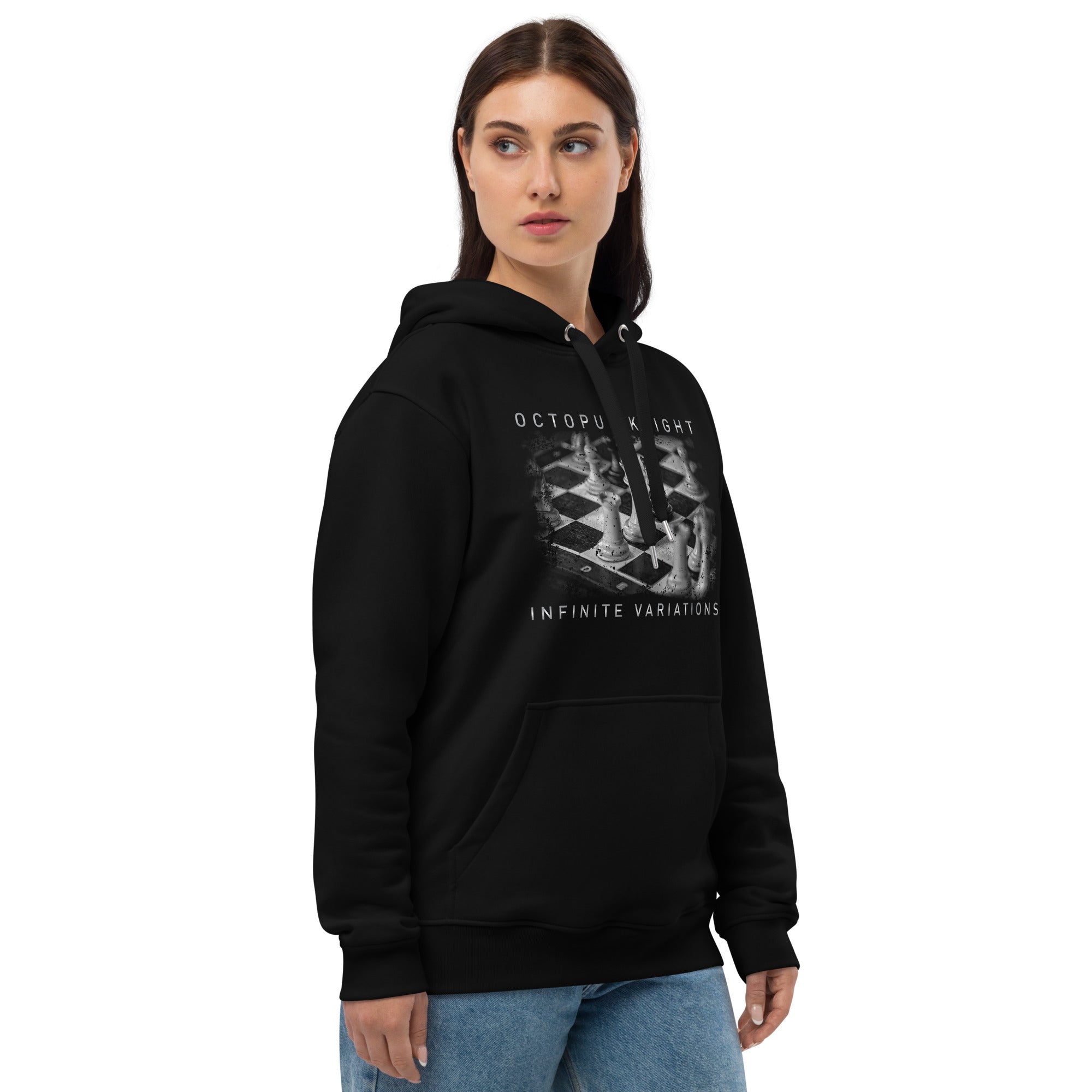 Infinite Variations - Octopus Knight - Classical Design Distressed - Premium eco hoodie
