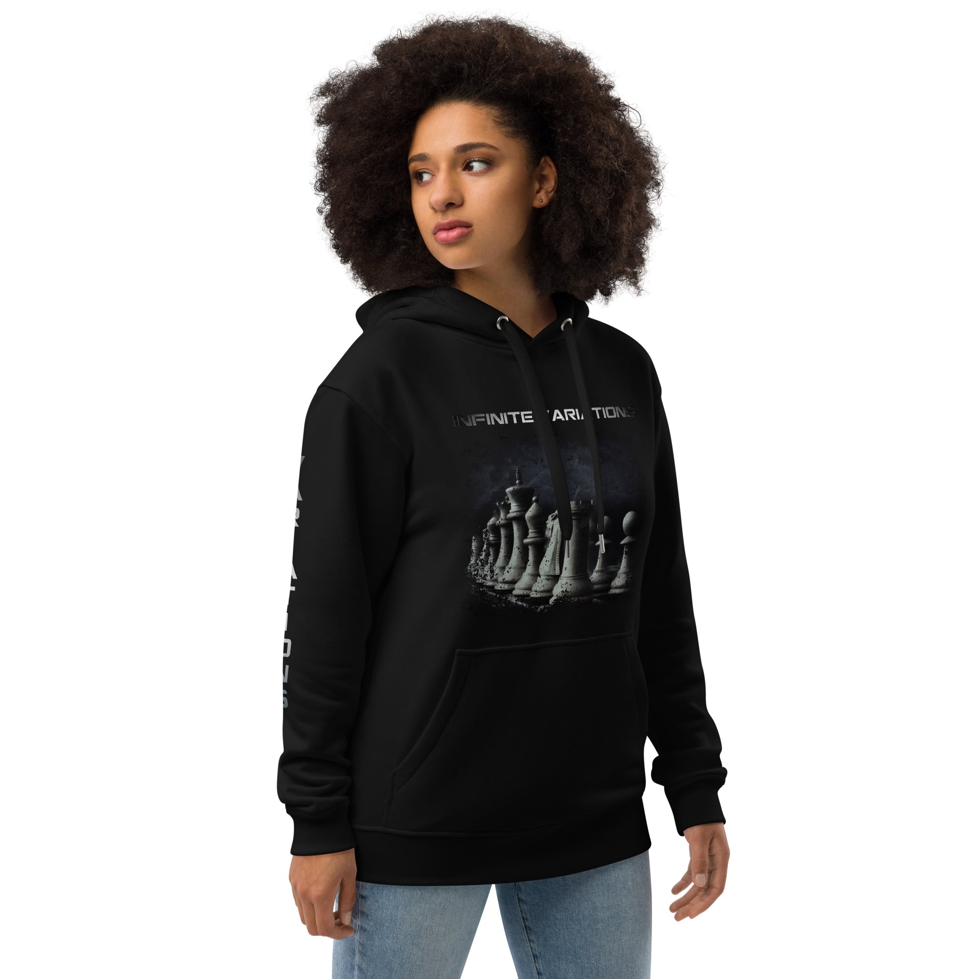 Classical Design II with Sleeve Logo - Premium eco hoodie