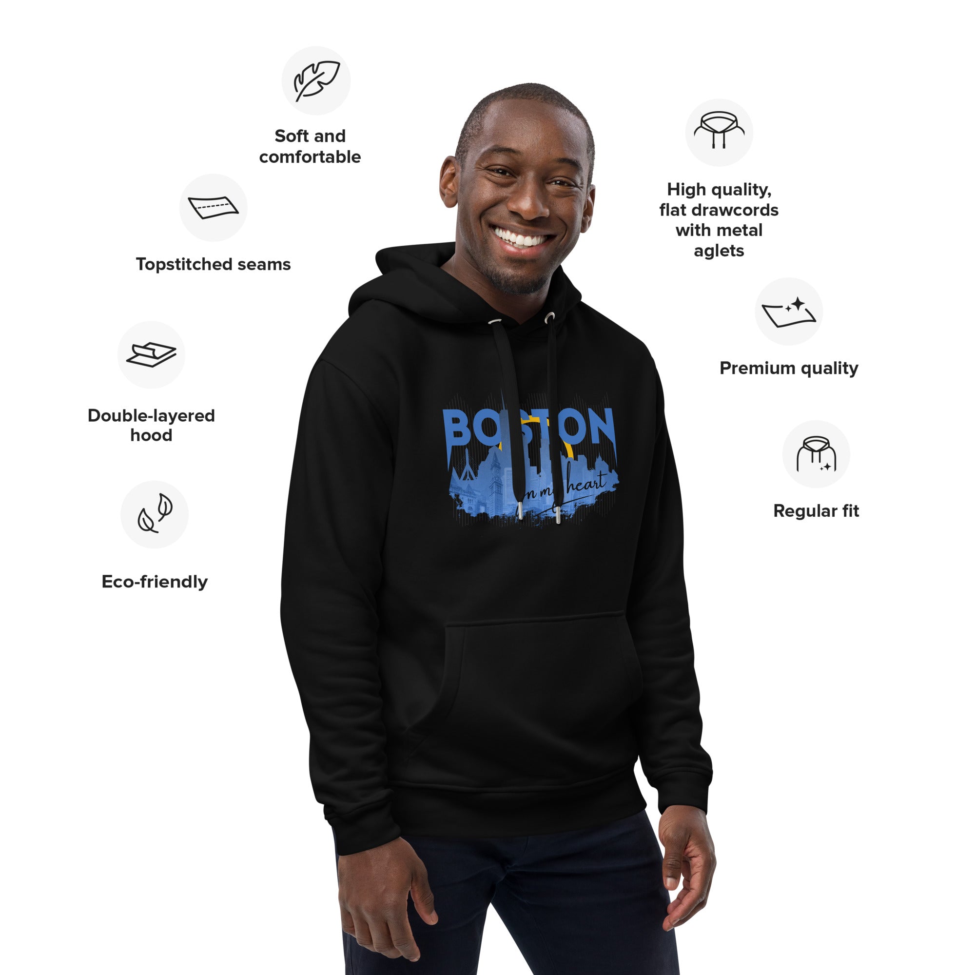 Infinite Variations - Boston Design - Premium eco hoodie