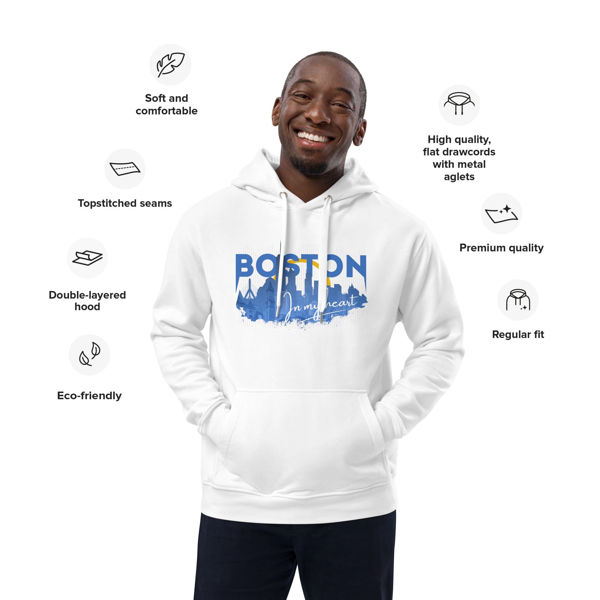 Infinite Variations - Boston Design - Premium eco hoodie