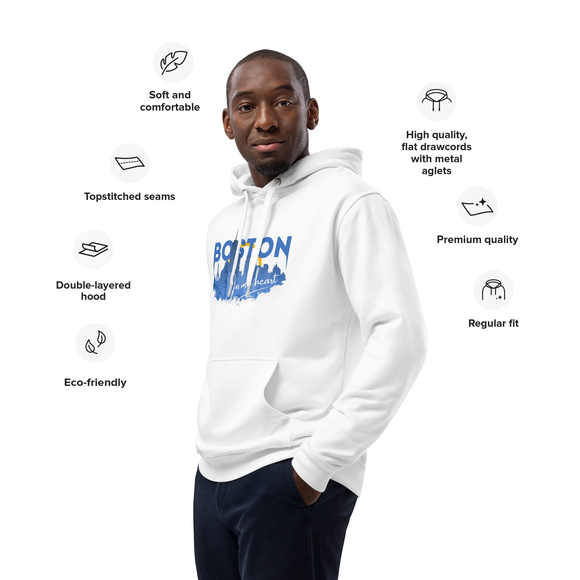 Infinite Variations - Boston Design - Premium eco hoodie