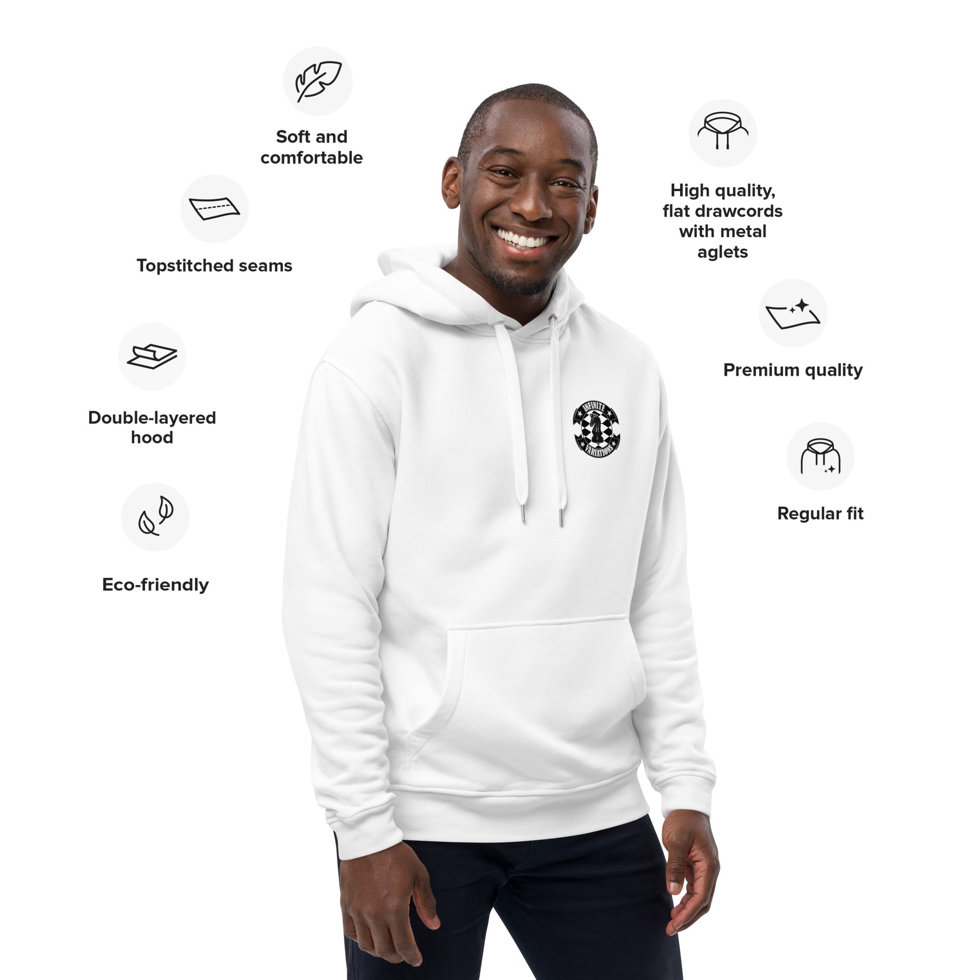Infinite Variations - Logo Design Printed - Premium eco hoodie