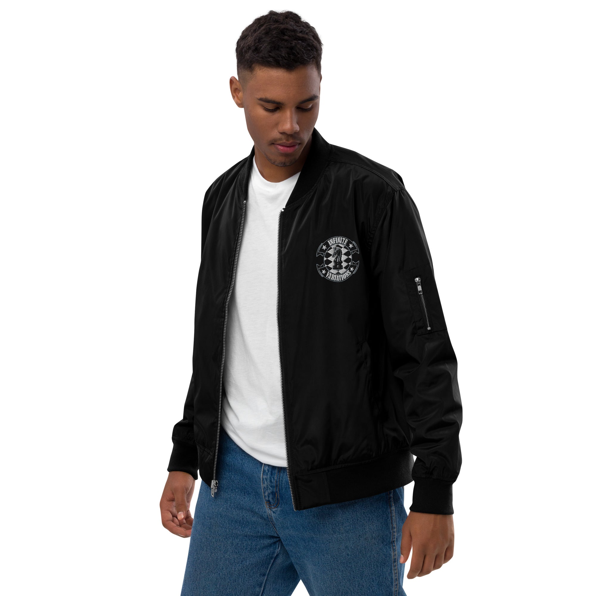 Infinite Variations - Premium Embroidered Recycled Bomber Jacket
