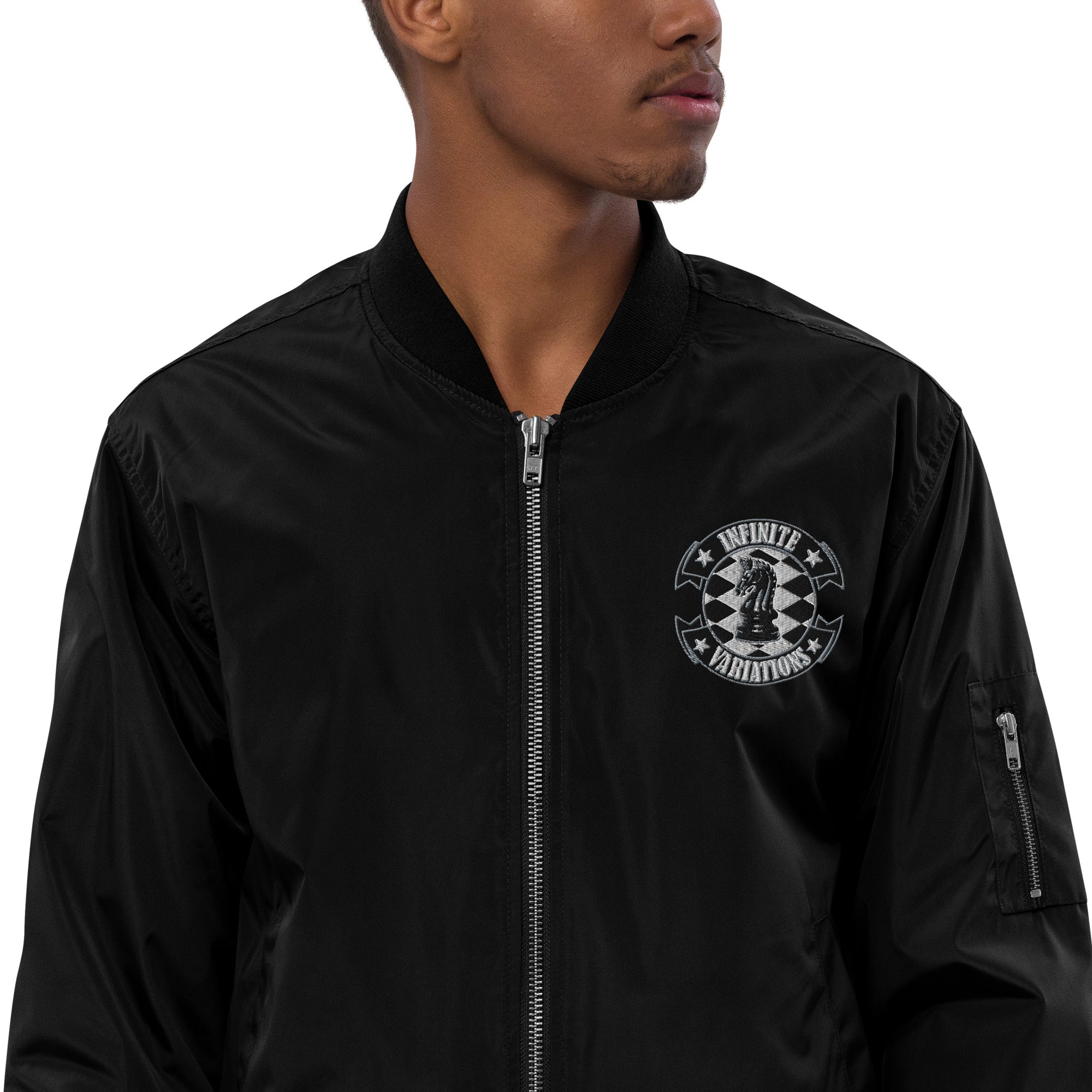 Infinite Variations - Premium Embroidered Recycled Bomber Jacket