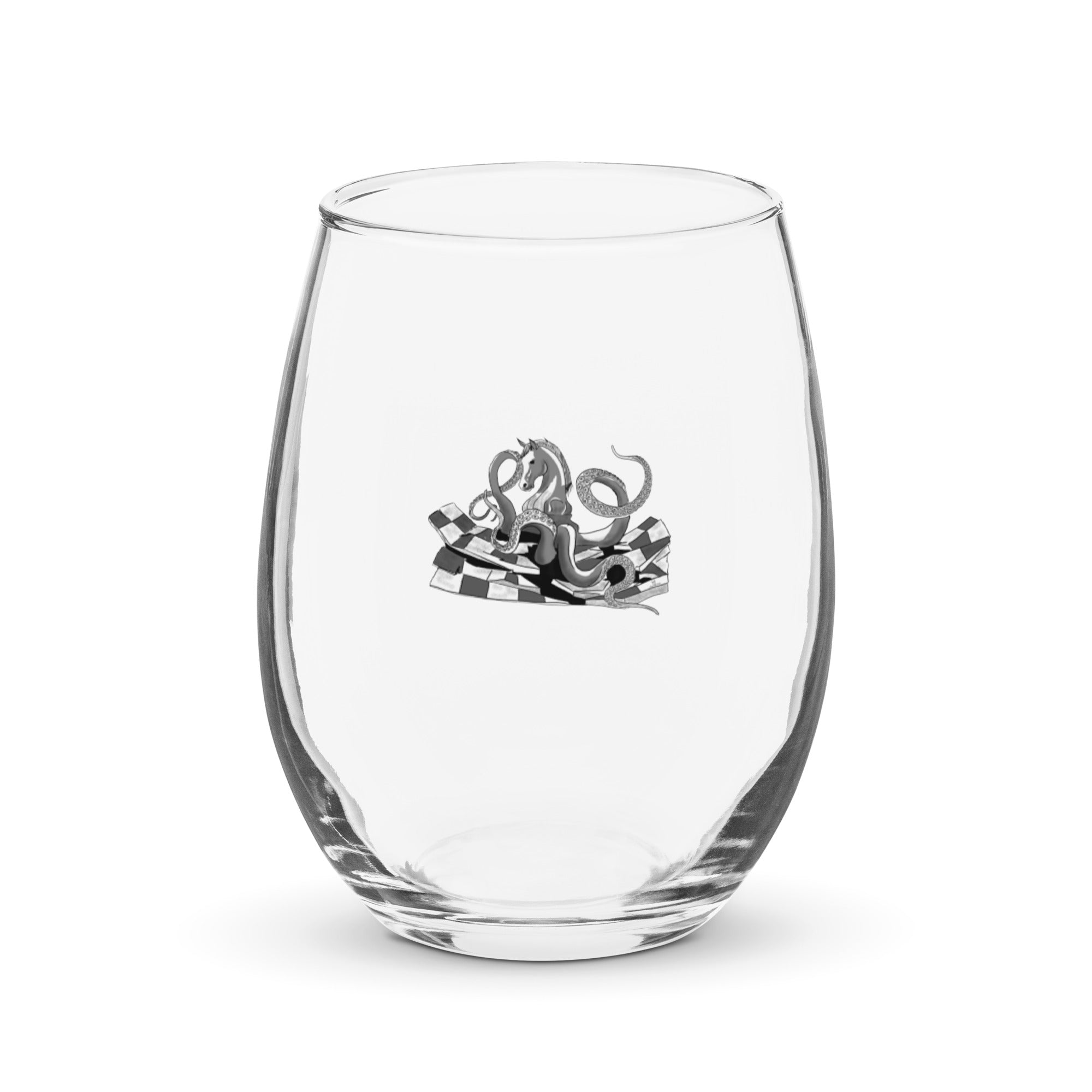 Infinite Variations - Octopus Knight - Stemless wine glass