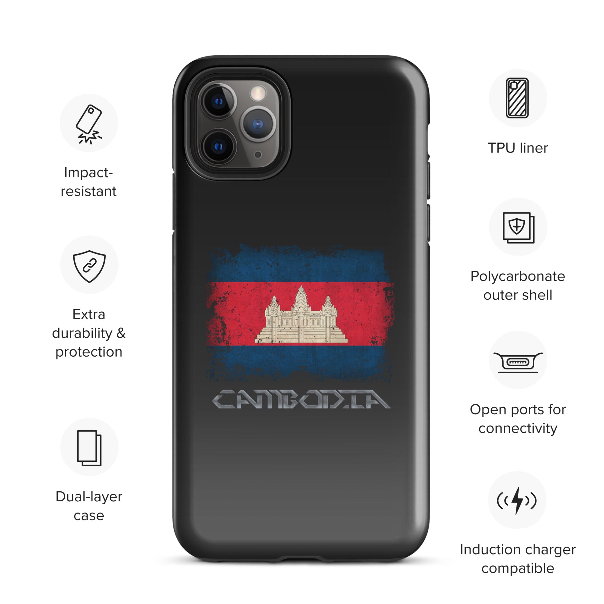 Infinite Variations - International Series - Cambodia Distressed - Tough Case for iPhone®