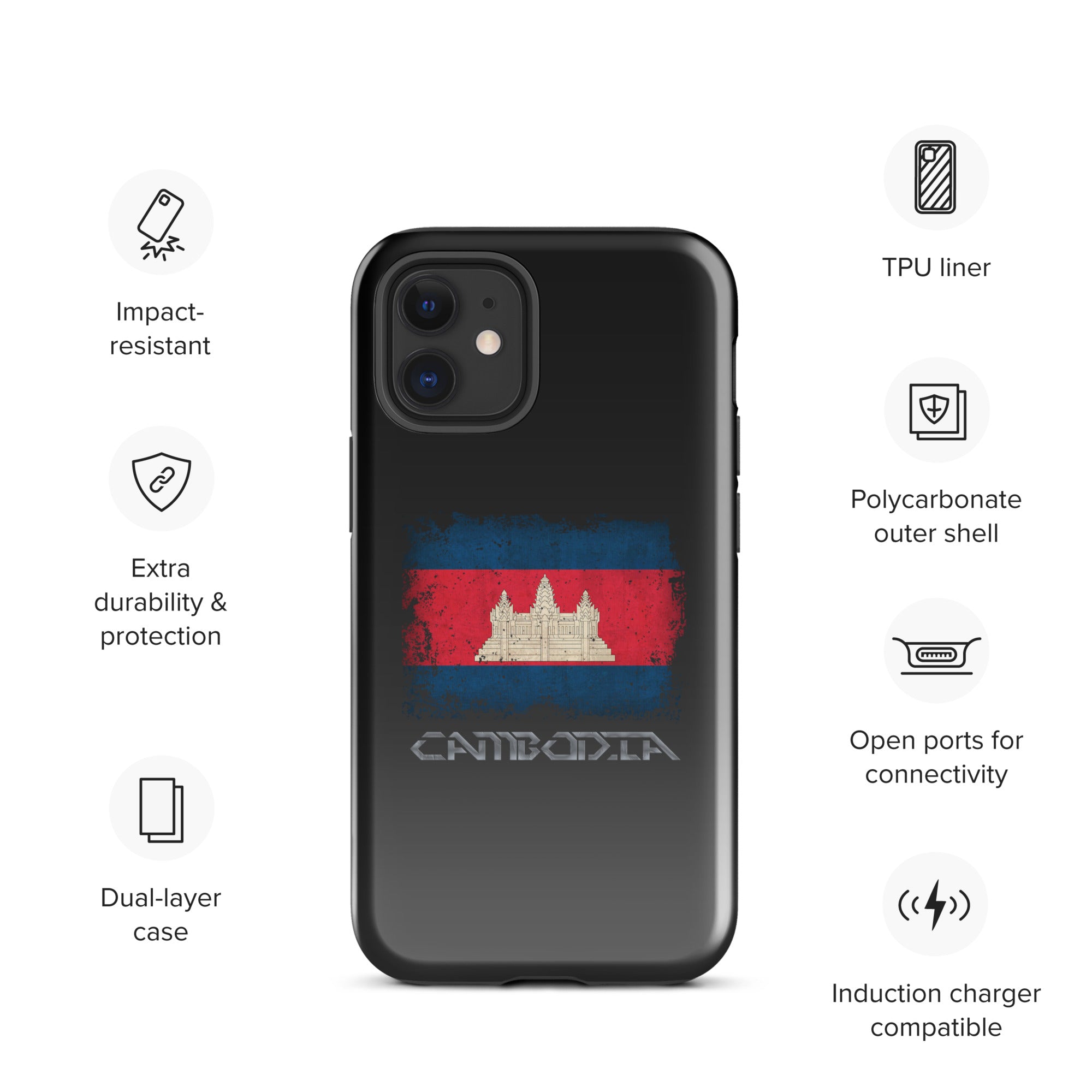 Infinite Variations - International Series - Cambodia Distressed - Tough Case for iPhone®