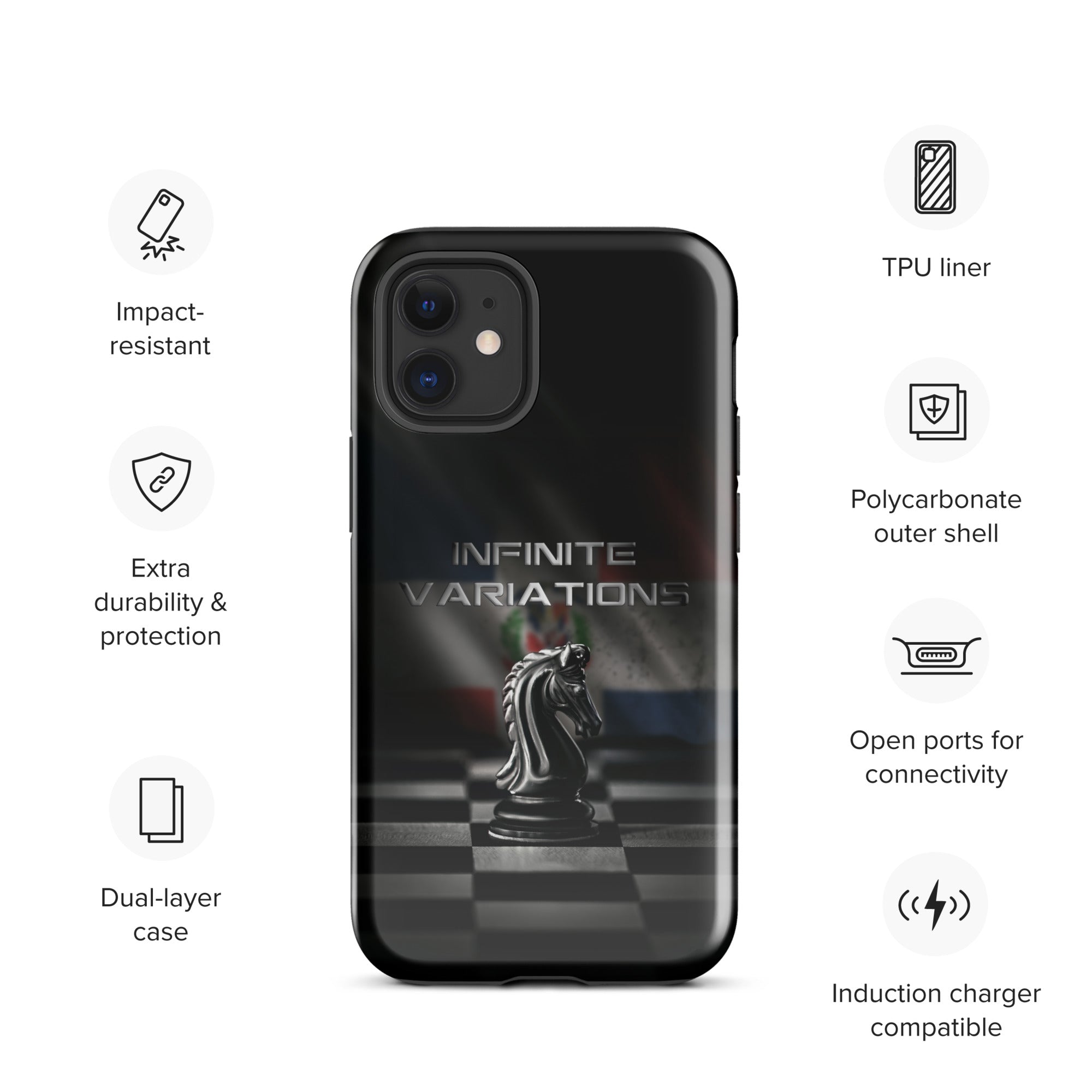 Infinite Variations - Classy Dominican Flag - Tough Case for iPhone®