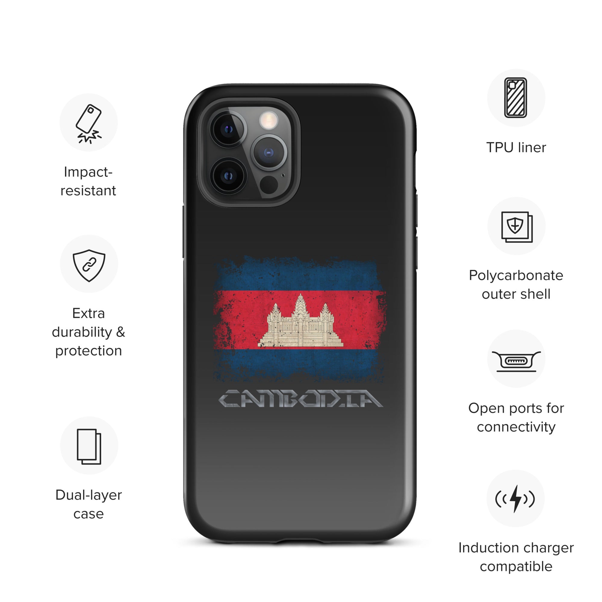 Infinite Variations - International Series - Cambodia Distressed - Tough Case for iPhone®