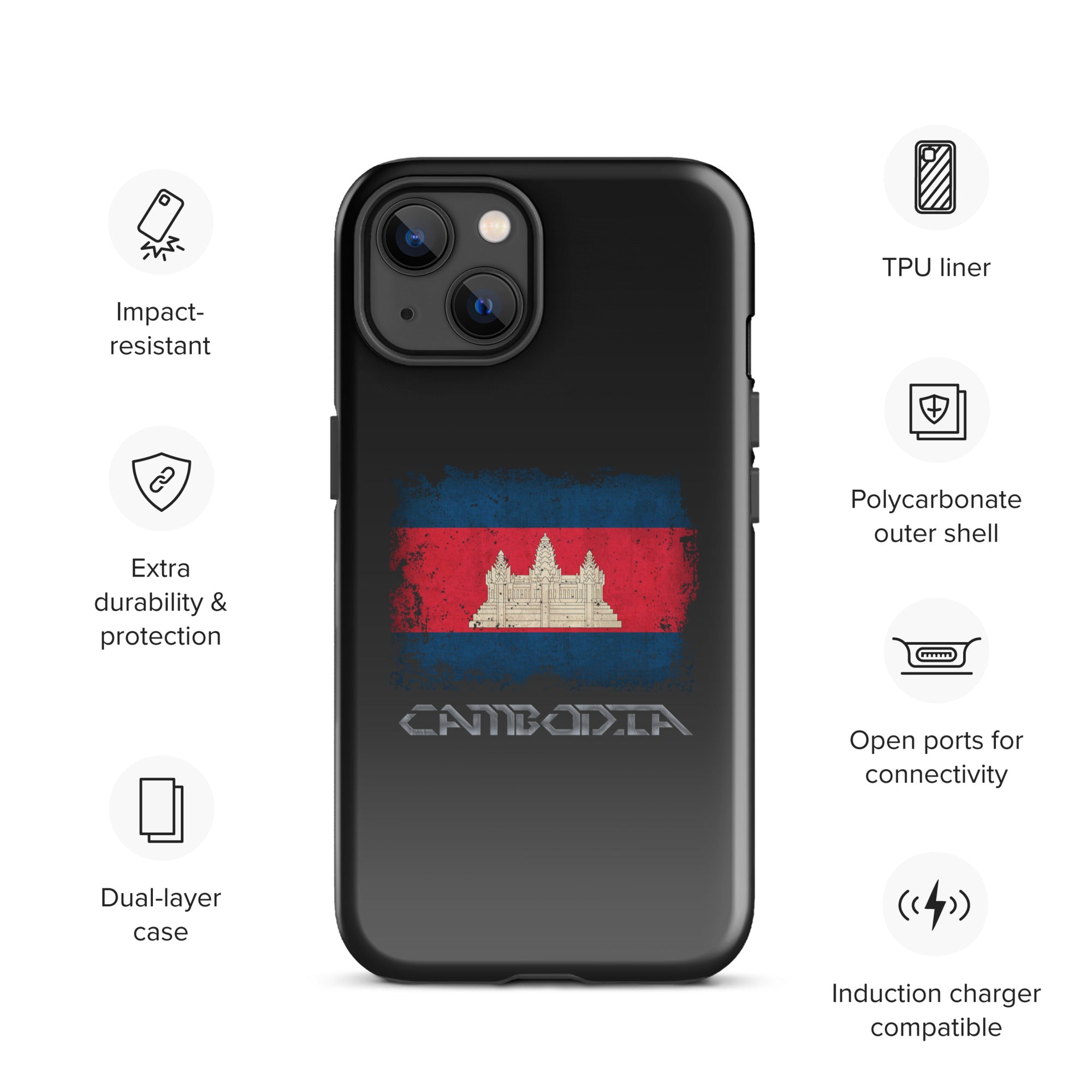 Infinite Variations - International Series - Cambodia Distressed - Tough Case for iPhone®