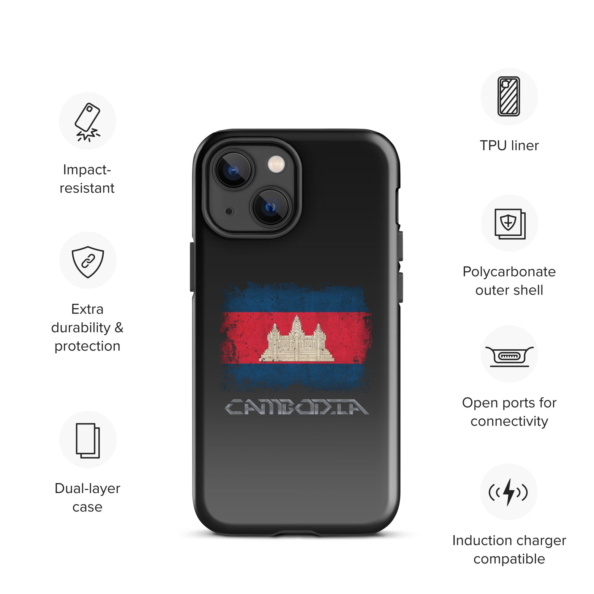 Infinite Variations - International Series - Cambodia Distressed - Tough Case for iPhone®