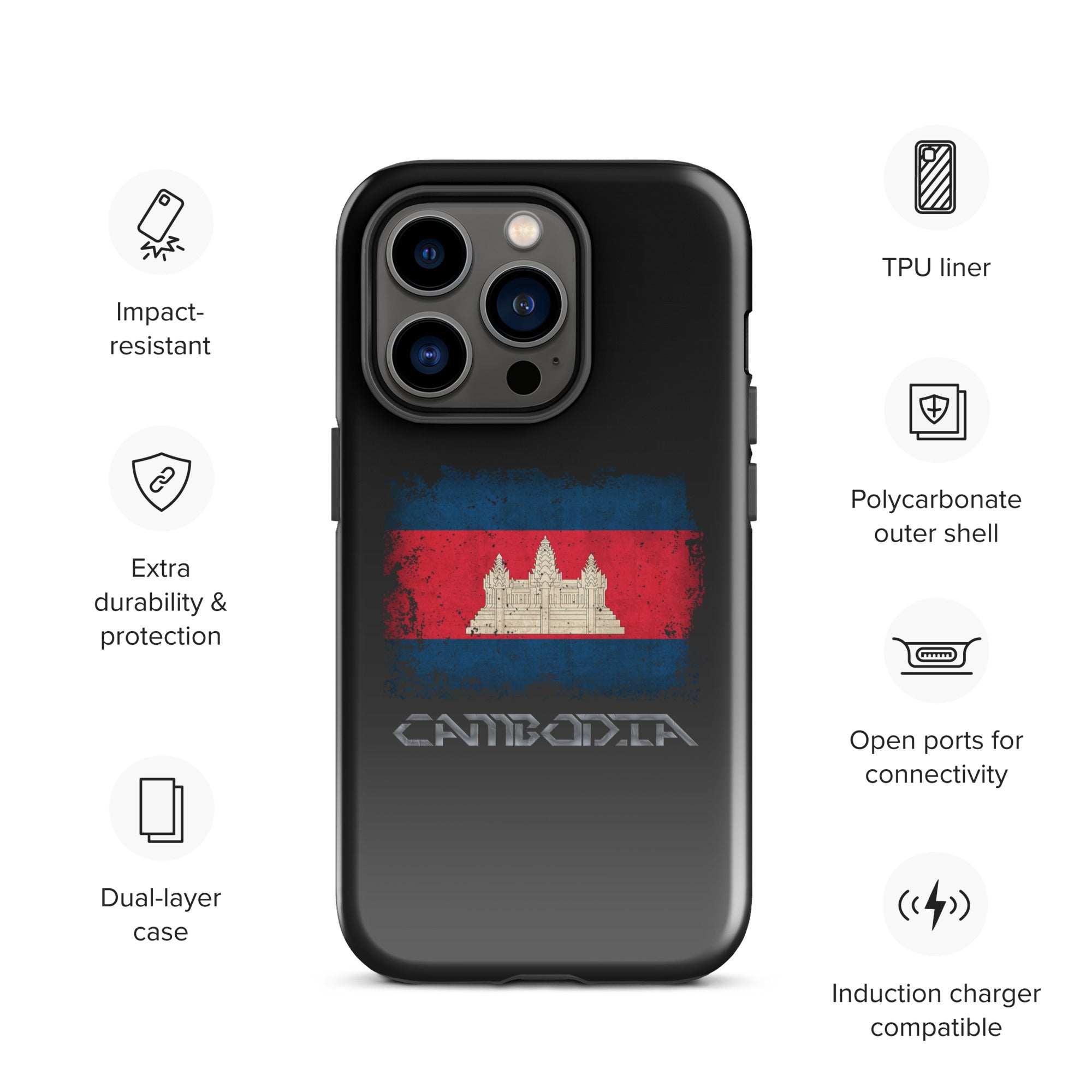 Infinite Variations - International Series - Cambodia Distressed - Tough Case for iPhone®