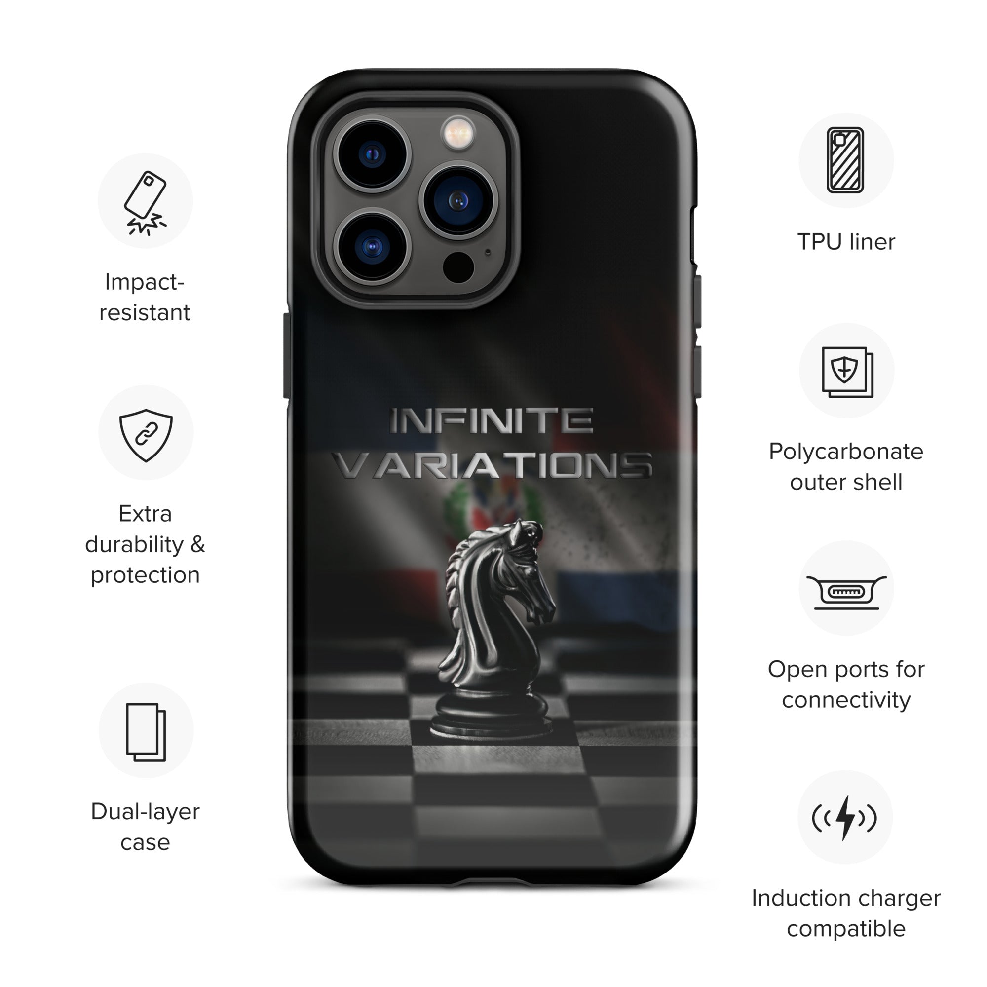 Infinite Variations - Classy Dominican Flag - Tough Case for iPhone®
