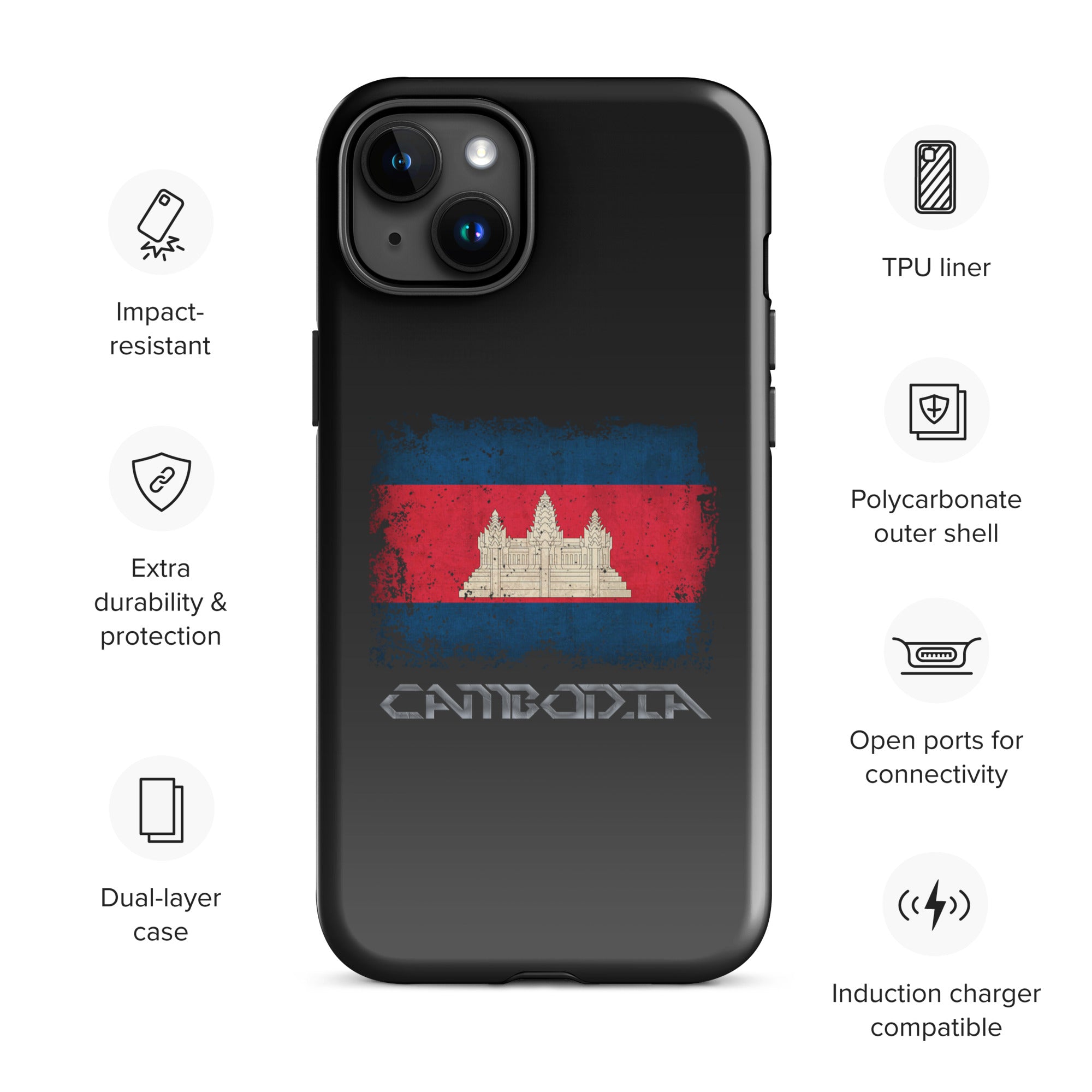 Infinite Variations - International Series - Cambodia Distressed - Tough Case for iPhone®