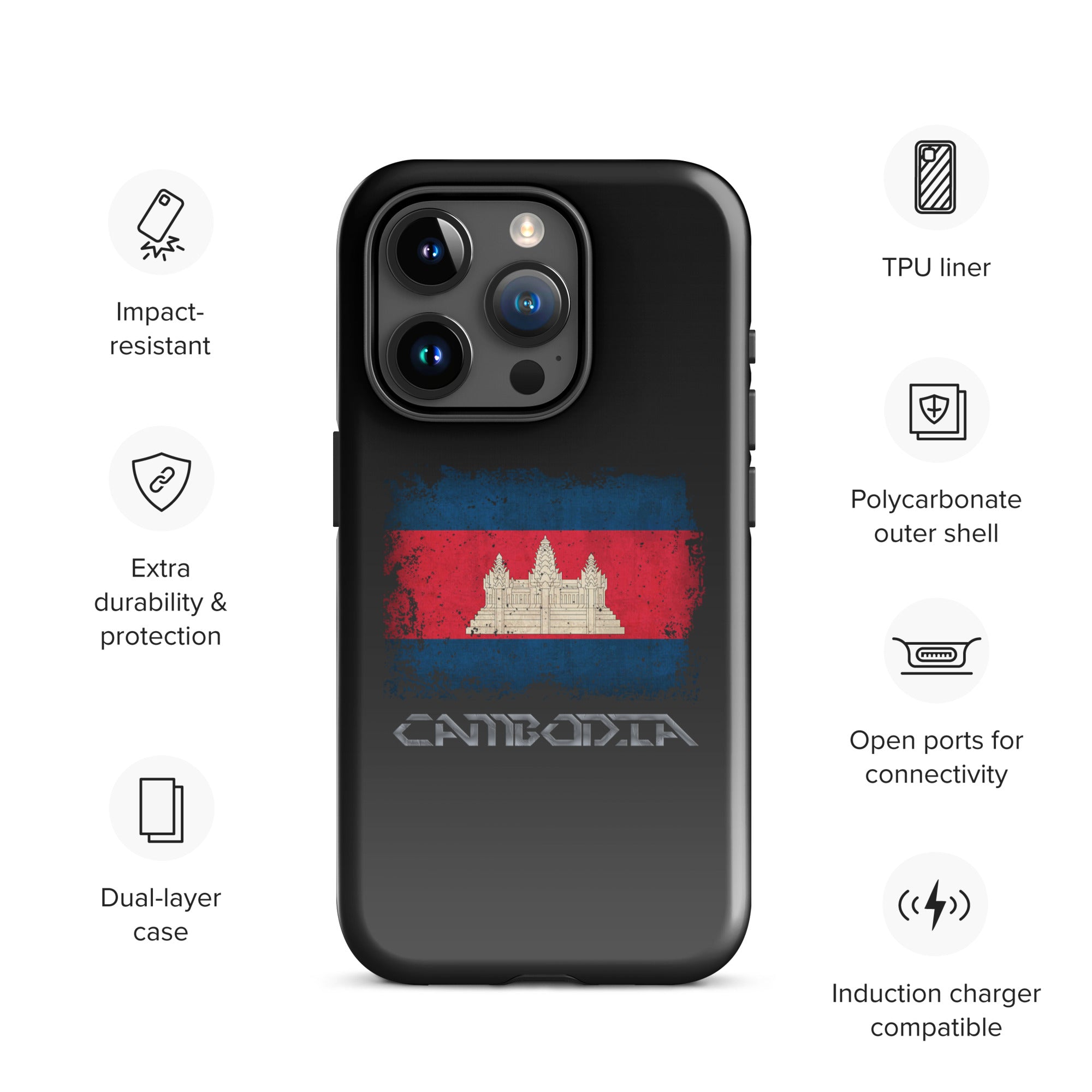 Infinite Variations - International Series - Cambodia Distressed - Tough Case for iPhone®