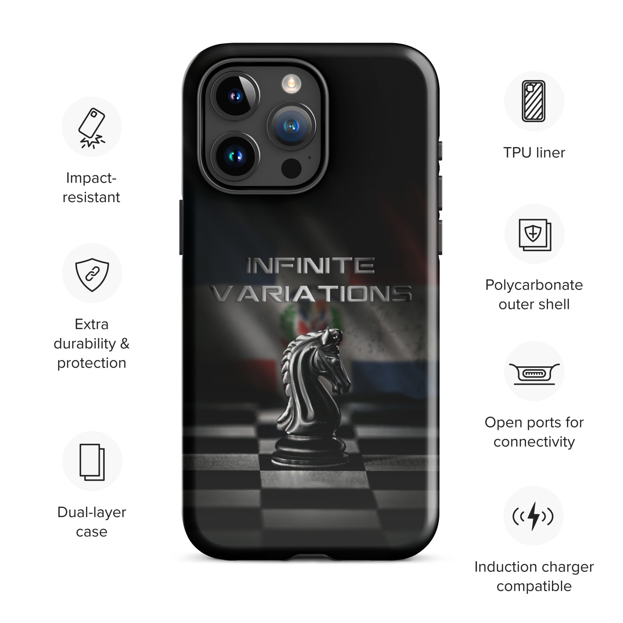 Infinite Variations - Classy Dominican Flag - Tough Case for iPhone®