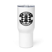 Chess Themed Travel mug with a handle - White Knight - Infinite Variations