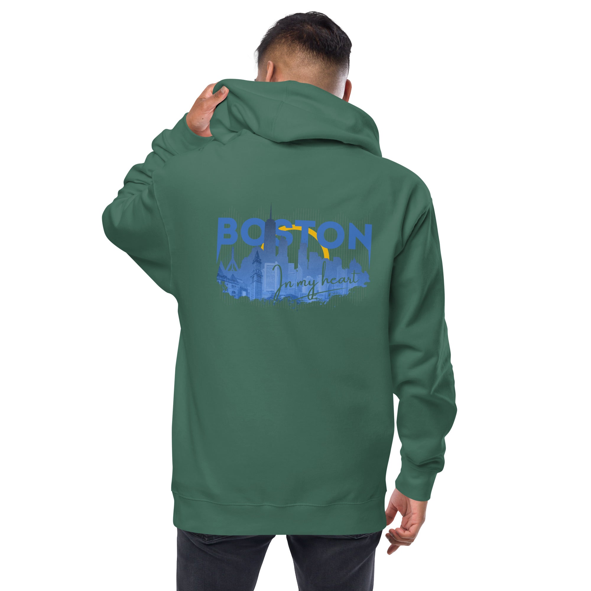 Boston Design - Unisex fleece zip up hoodie