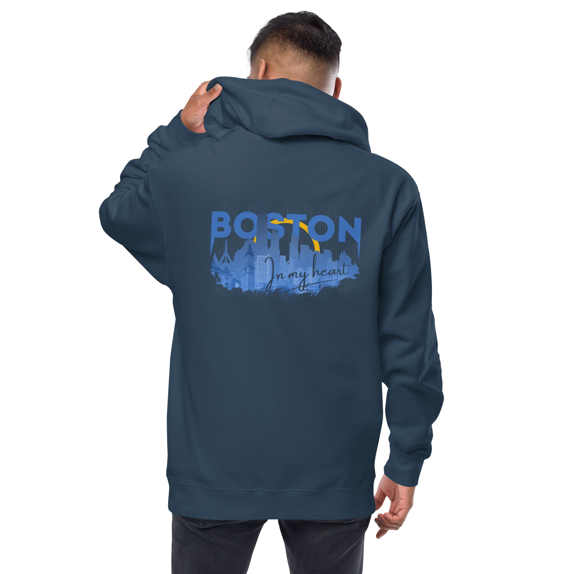 Boston Design - Unisex fleece zip up hoodie