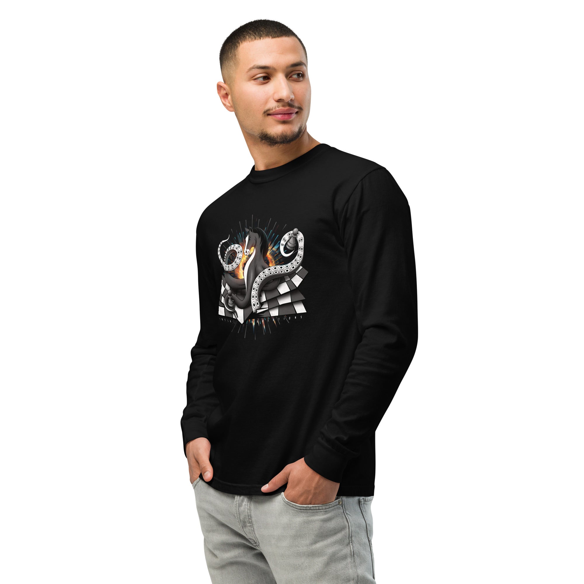Garment-dyed heavyweight long-sleeve shirt